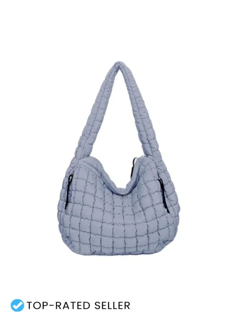 Large Quilted Puffer Hobo Bag Nylon Crossbody Shoulder Tote Lightweight Puffy